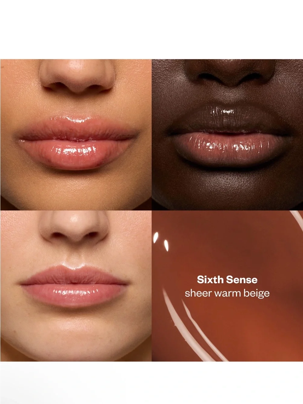 Kosas Lip Pulse Glassy Lip Plumper Gloss - Sixth Sense - sheer warm beige